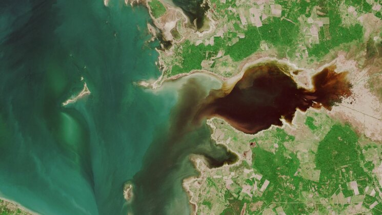 Copernicus Sentinel-2 MSI true colour image of Matsalu Bay (one of the study areas). Contains modified Copernicus Sentinel-2 MSI data, Syke (21/05/24).